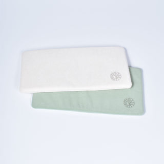 キューブハウスマット２連　ホワイトとグリーン