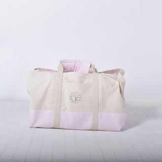 キャリー用ビッグトートバッグ（コットンストライプ）