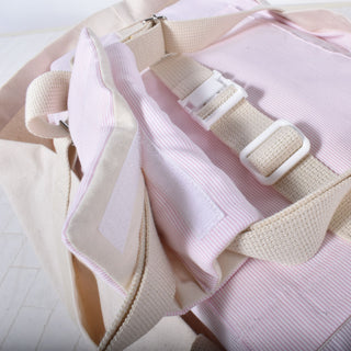 キャリー用ビッグトートバッグ（コットンストライプ）