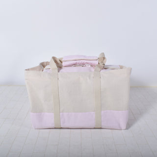 キャリー用ビッグトートバッグ（コットンストライプ）