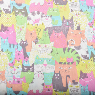 アニマルホルダーバッグ・ねこ柄パステル／ストラップなしのみ