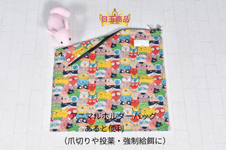 アニマルホルダーバッグ　ねこ柄 赤　1725R291