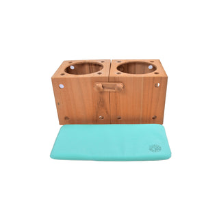 キューブハウス２連マット　アイスブルー