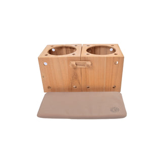 キューブハウス２連マット　ココアブラウン